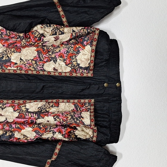 Vintage South Harbour Retro Floral Indie Sleaze Baroque Windbreaker Jacket *M/P - Picture 3 of 13